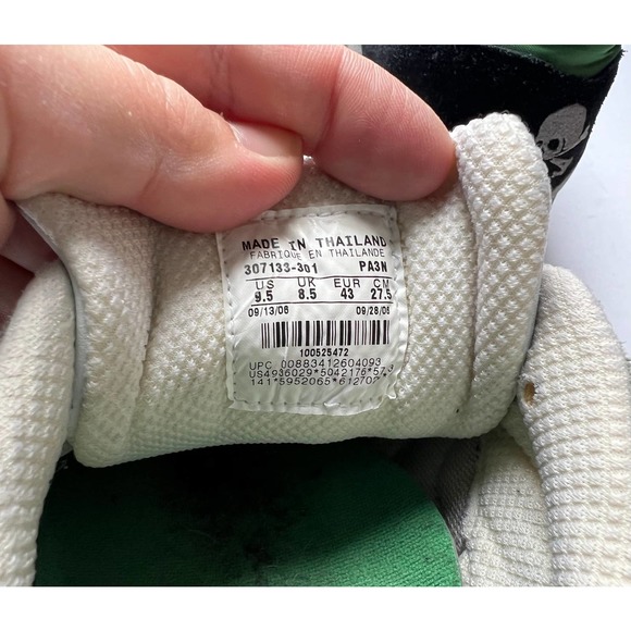 NIKE mens sz 9.5 Air Max 1 Classic Skull Pack 2008 Green Barley Gray GUC - Picture 6 of 7